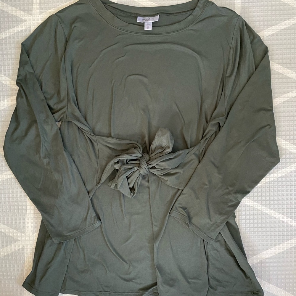 Motherhood tie waist maternity shirt